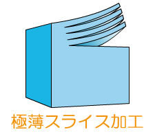 極薄スライス加工のイラスト